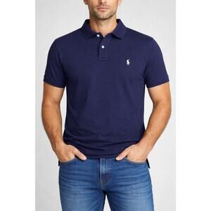 Ralph Lauren Pima Soft Touch Short SLeeve Polo Shirt- Men's  Navy XL